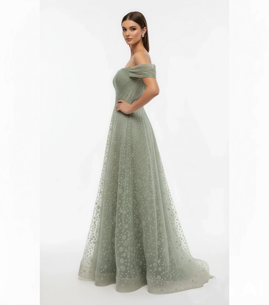 Handcrafted Stunning Embellished Gown