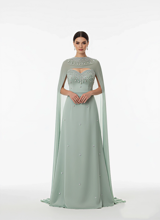 Ethereal Handcrafted Gown - Statement Elegance